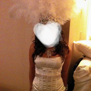 "Showgirl" Costume with Authentic Ostrich Feather Headpiece